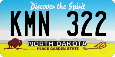 ND license plate KMN322