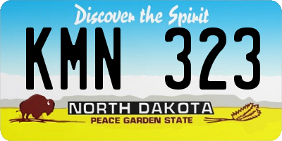 ND license plate KMN323