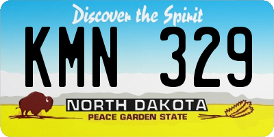 ND license plate KMN329