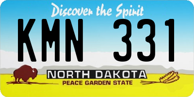 ND license plate KMN331