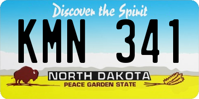 ND license plate KMN341