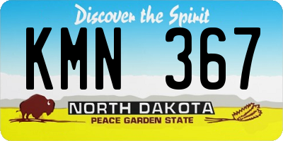 ND license plate KMN367