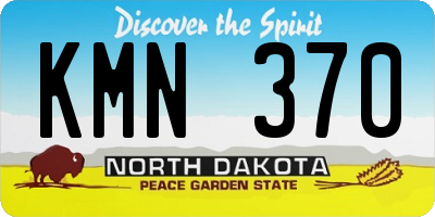 ND license plate KMN370