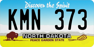ND license plate KMN373