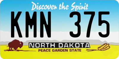 ND license plate KMN375