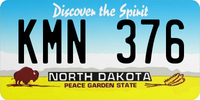 ND license plate KMN376