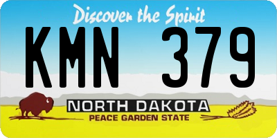 ND license plate KMN379