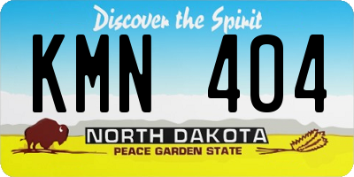 ND license plate KMN404