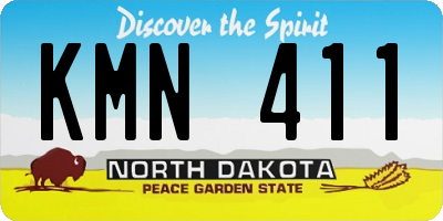 ND license plate KMN411