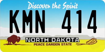 ND license plate KMN414