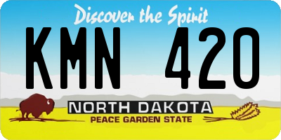 ND license plate KMN420