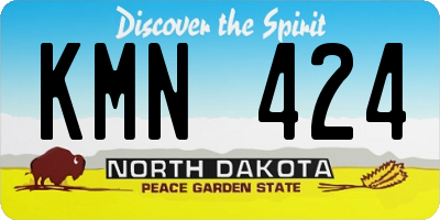 ND license plate KMN424
