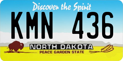 ND license plate KMN436