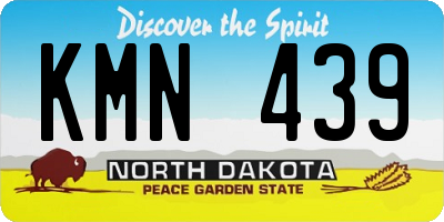 ND license plate KMN439
