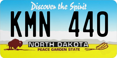 ND license plate KMN440