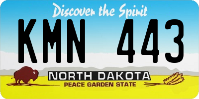 ND license plate KMN443