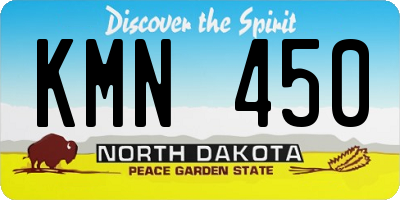 ND license plate KMN450