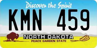 ND license plate KMN459