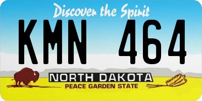 ND license plate KMN464