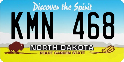 ND license plate KMN468