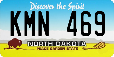 ND license plate KMN469