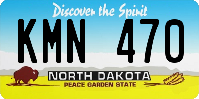 ND license plate KMN470