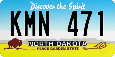 ND license plate KMN471