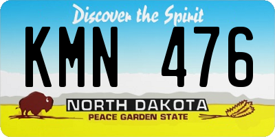 ND license plate KMN476