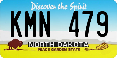 ND license plate KMN479