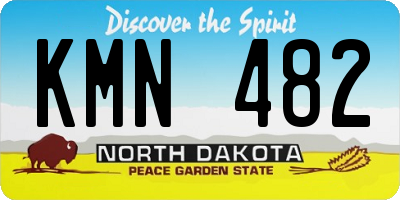ND license plate KMN482