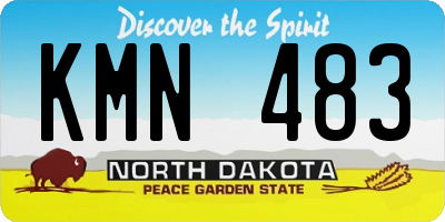 ND license plate KMN483