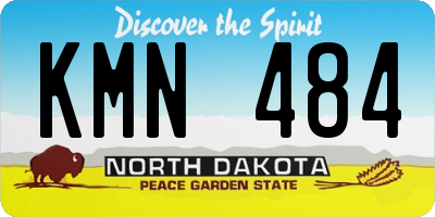 ND license plate KMN484