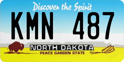 ND license plate KMN487