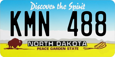 ND license plate KMN488