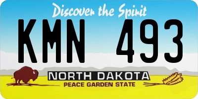ND license plate KMN493