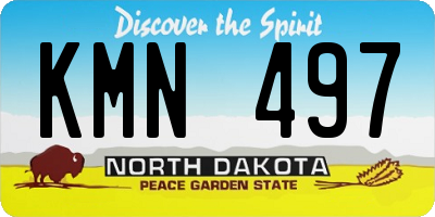 ND license plate KMN497