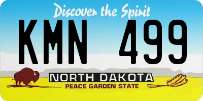 ND license plate KMN499