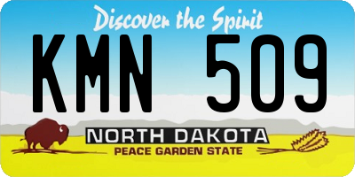 ND license plate KMN509
