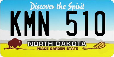 ND license plate KMN510