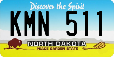 ND license plate KMN511