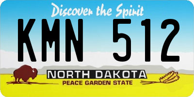 ND license plate KMN512