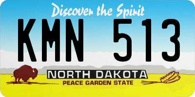 ND license plate KMN513