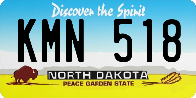 ND license plate KMN518