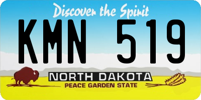 ND license plate KMN519