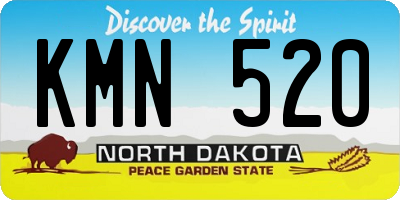 ND license plate KMN520
