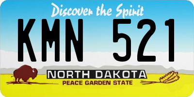 ND license plate KMN521