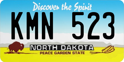 ND license plate KMN523