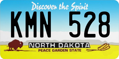 ND license plate KMN528
