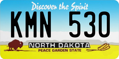 ND license plate KMN530