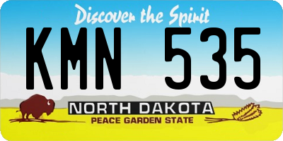 ND license plate KMN535